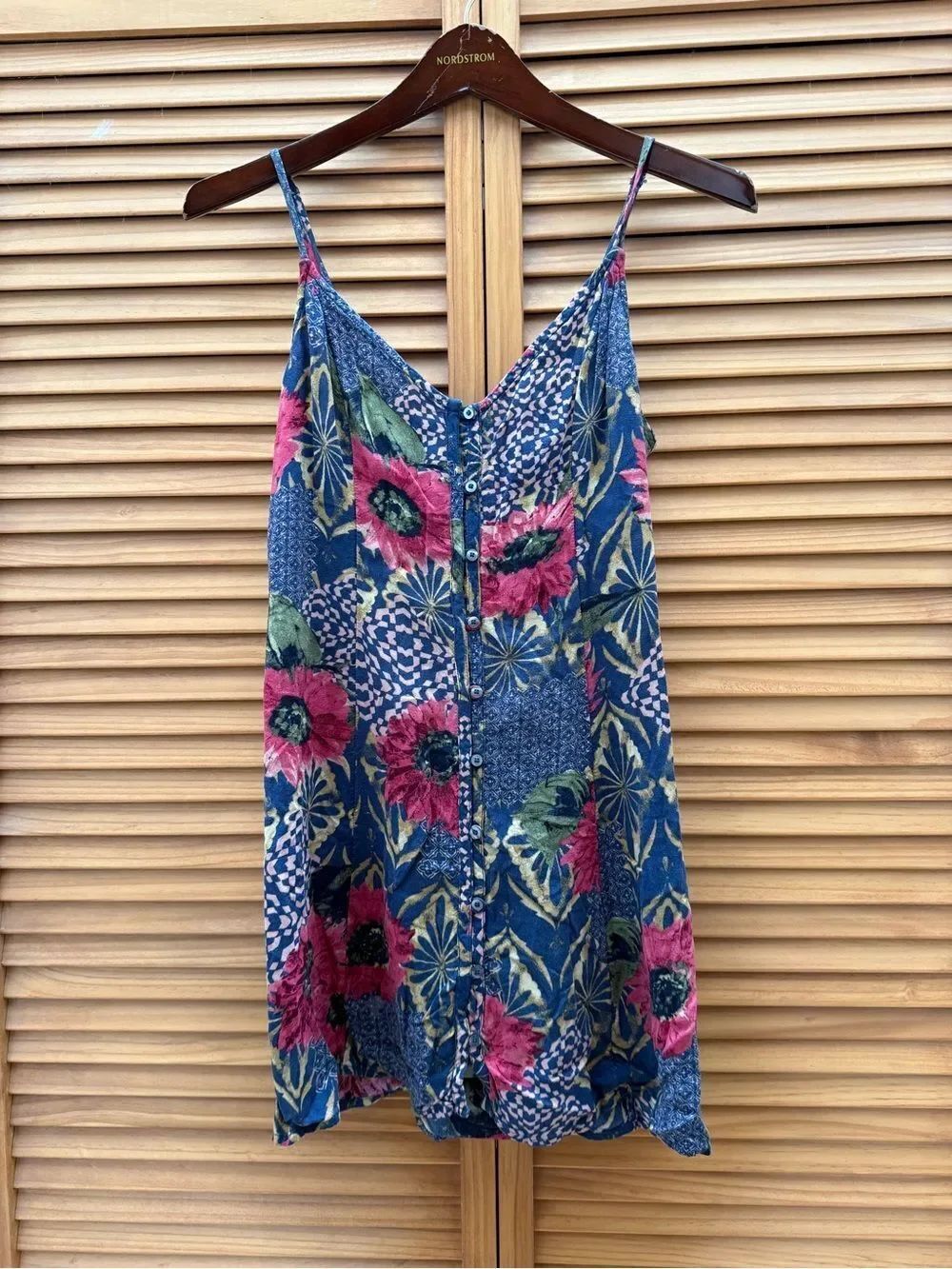 Abercrombie & Fitch Blue Floral Button-Front dress size small